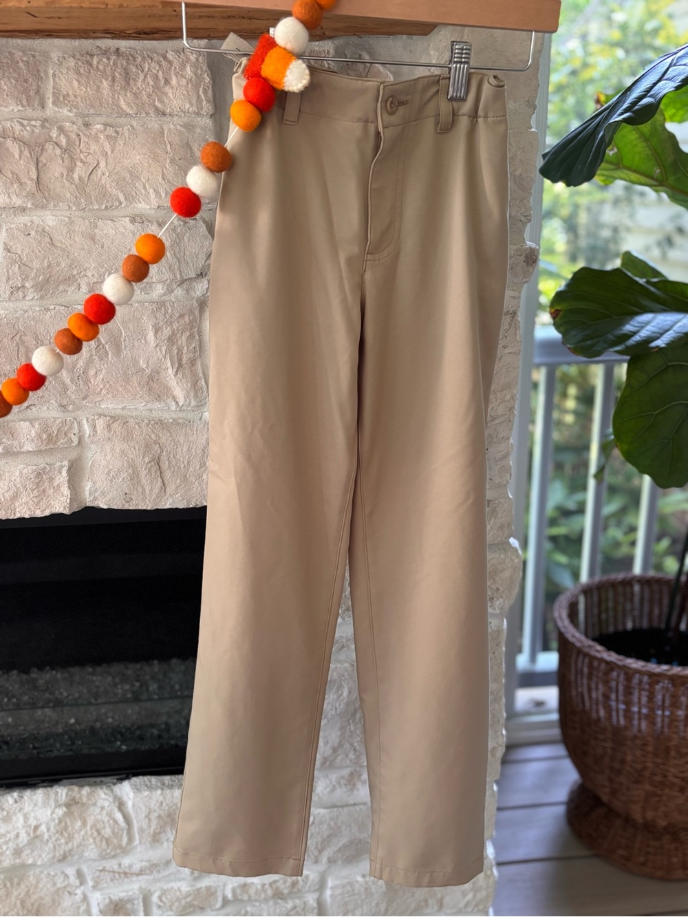 Class Club Boys Tan Straight-Leg Casual Pants